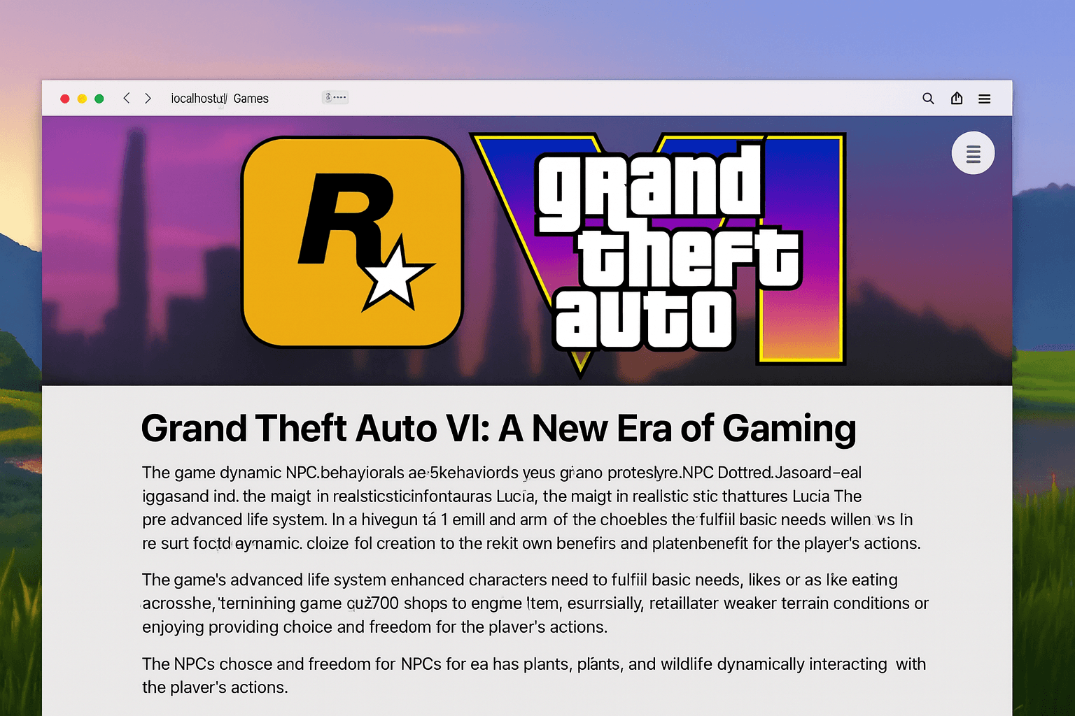 "Dynamic Life System" in GTA 6?