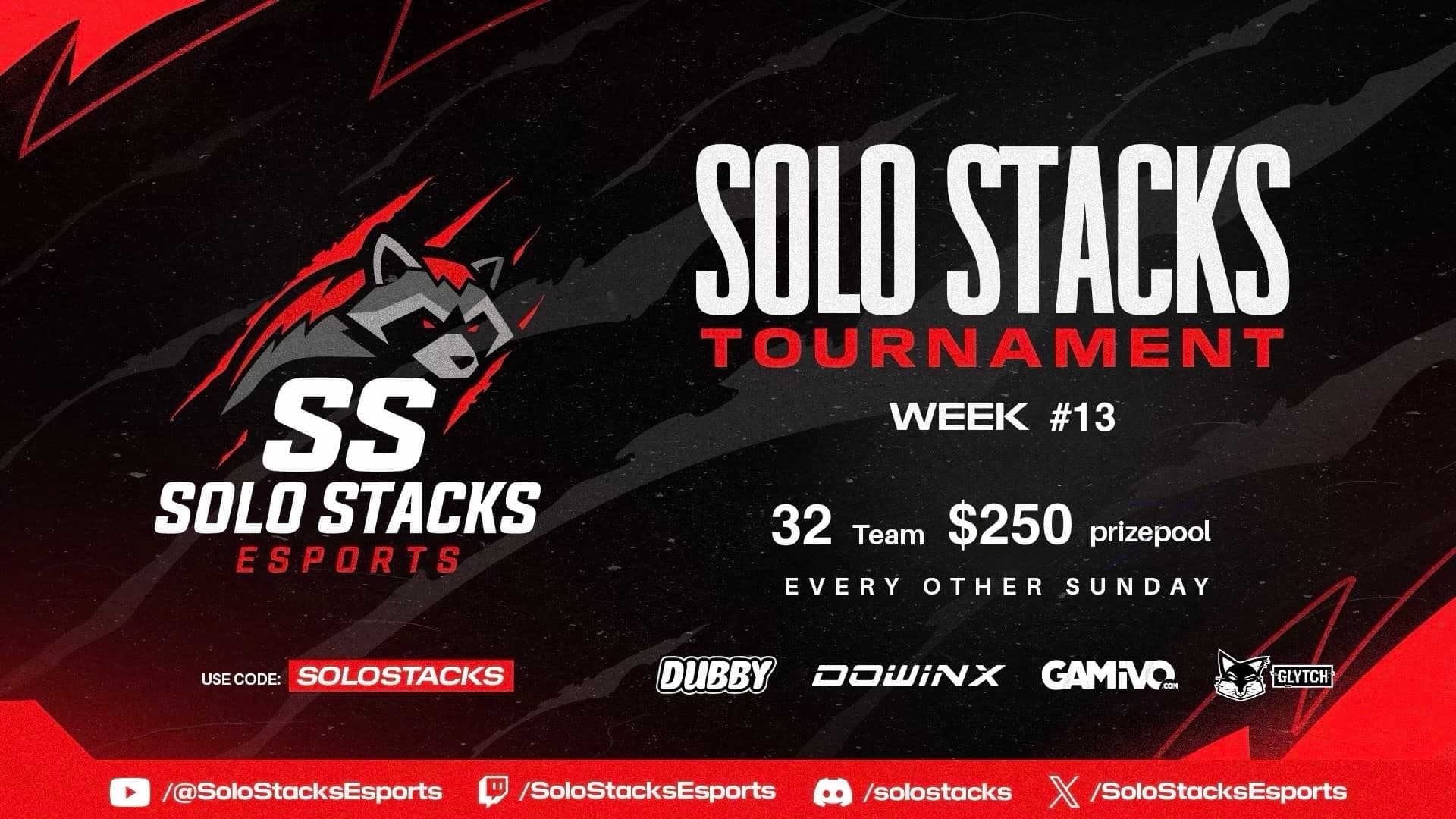 SOLO STACKS WEEK 13 TOURNAMENT ANNOUNCEMENT  
